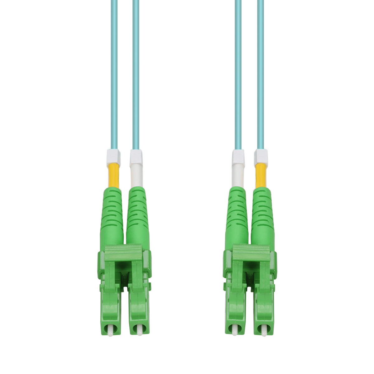 1m ALC to ALC Aqua OM4 Duplex OFNR (Riser-Rated) Fiber Patch Cable