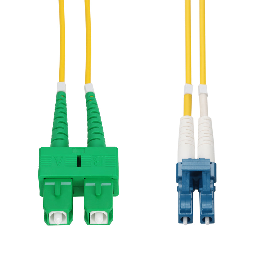 3m ASC to LC Yellow OS2 Duplex OFNR (Riser-Rated) SMF Fiber Patch Cable with 1.2mm OD Jacket