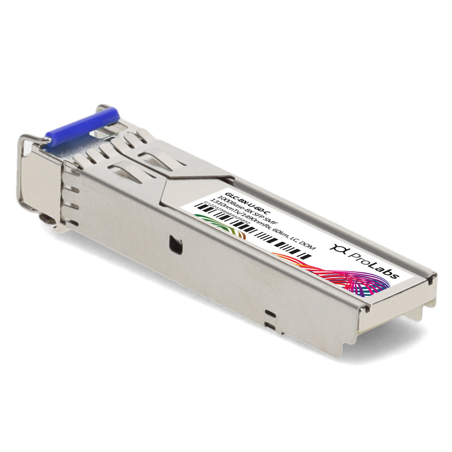 Prolabs Cisco GLC-BX-U-60 Compatible TAA 1000Base-BX SFP Transceiver (SMF, 1310nmTx/1490nmRx, 60km, LC, DOM)
