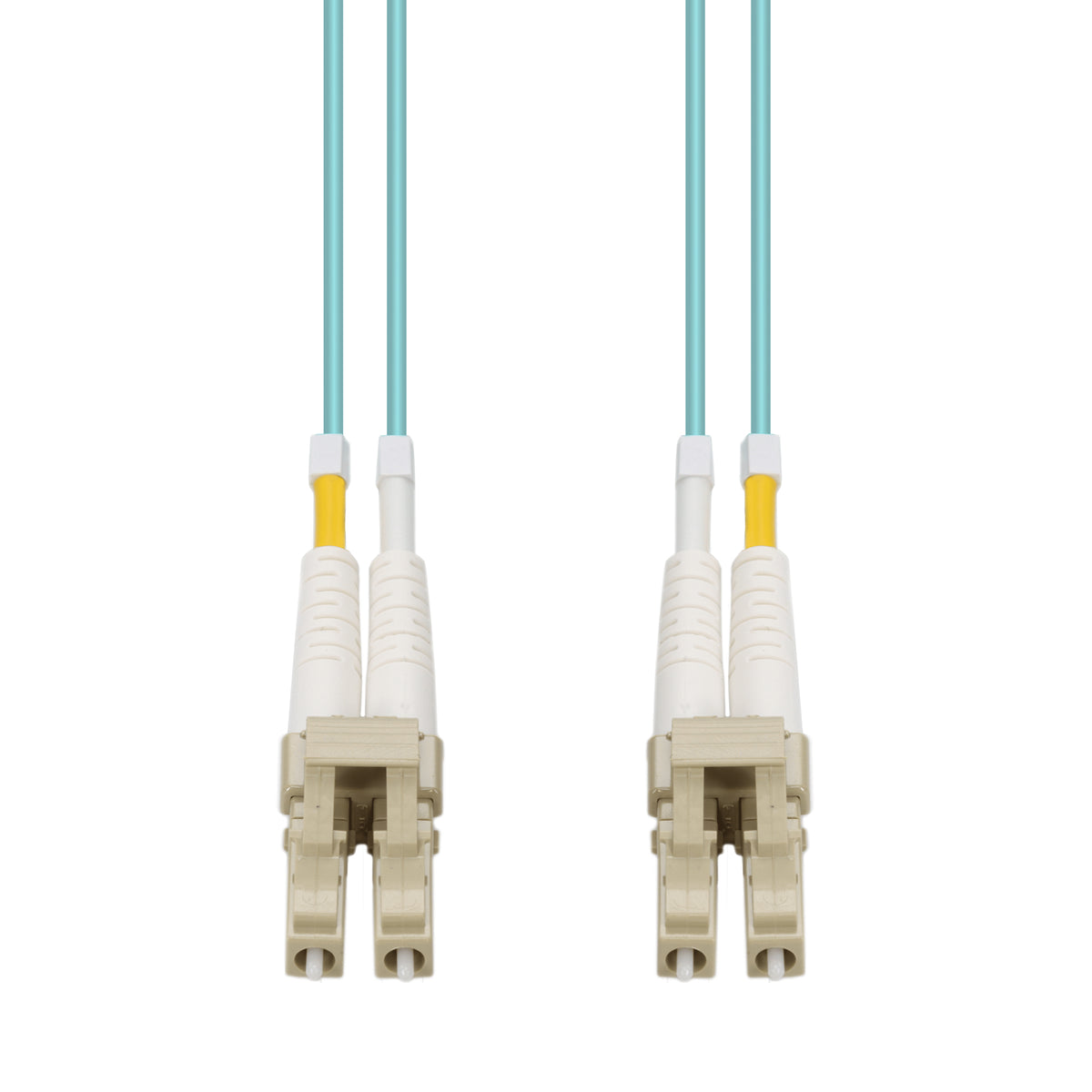 7m LC to LC Aqua OM3 Duplex OFNR (Riser-Rated) Fiber Patch Cable