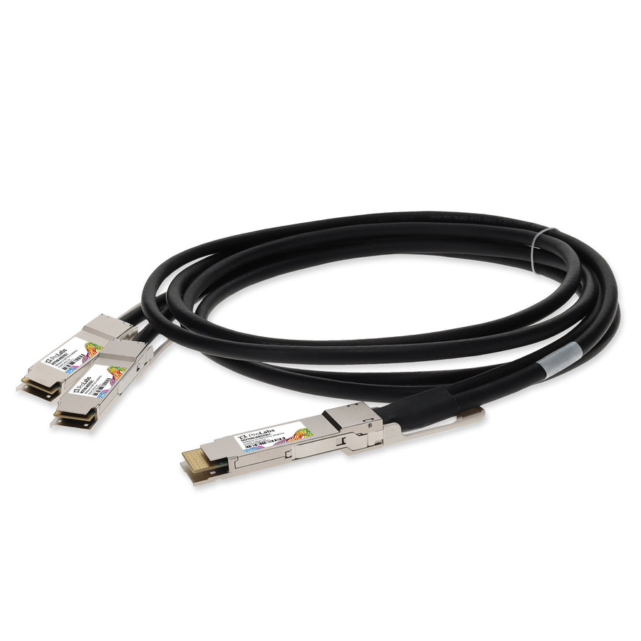 Prolabs Mellanox MCP7H60-W001R30 Compatible TAA Compliant 400GBase-CU QSFP-DD 400G to 2xQSFP56 200G PAM-4 Direct Attach Cable (Passive Twinax, 1m)