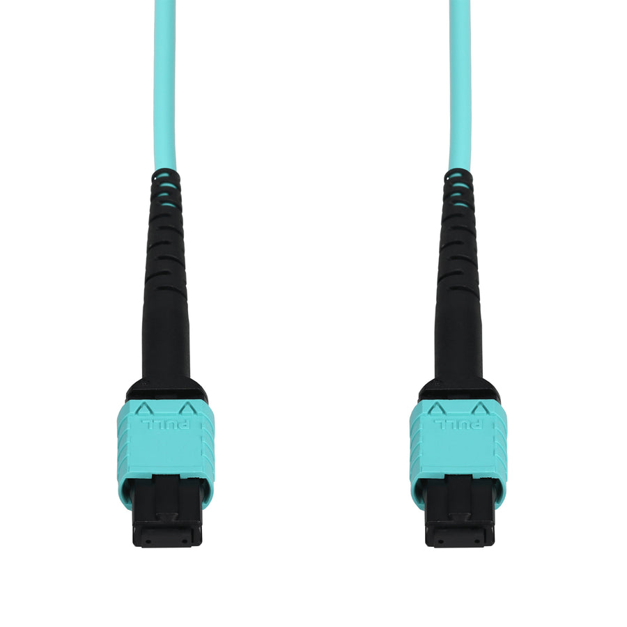10m MPO/UPC to MPO/UPC Aqua OM3 LSZH 12-Strand Fiber Patch Cable