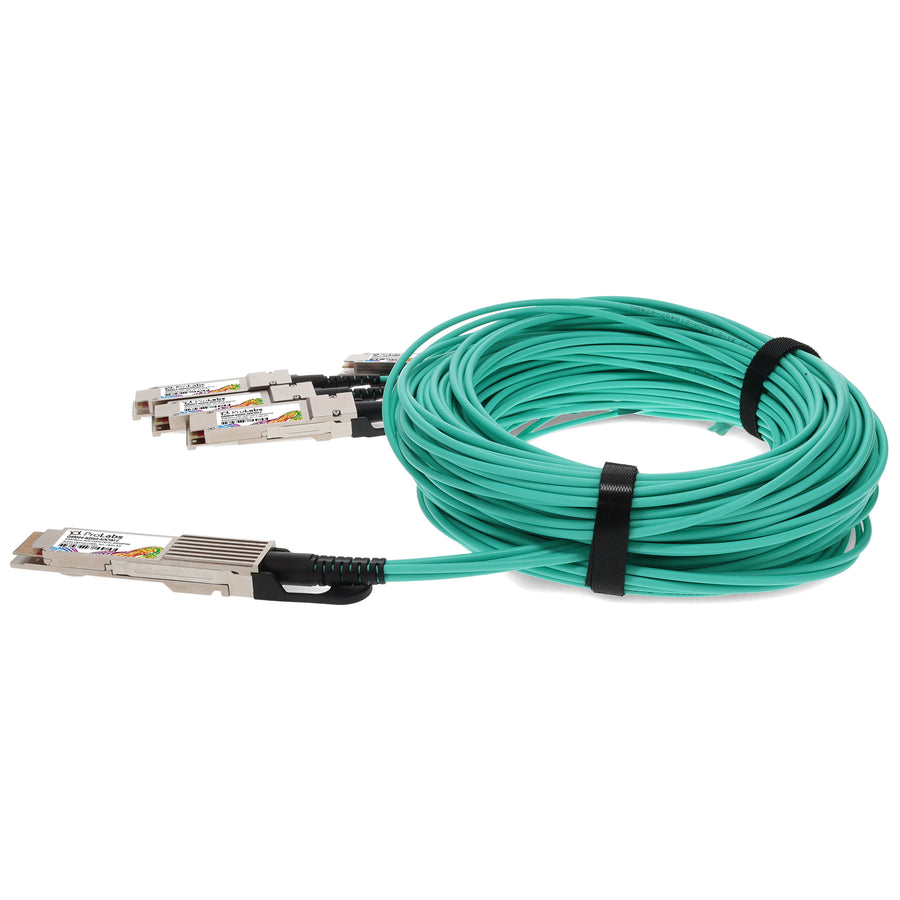 Prolabs MSA and TAA 400GBase-AOC QSFP-DD to 4xQSFP56 PAM-4 Active Optical Cable (850nm, MMF, 5m) CMIS 4.0