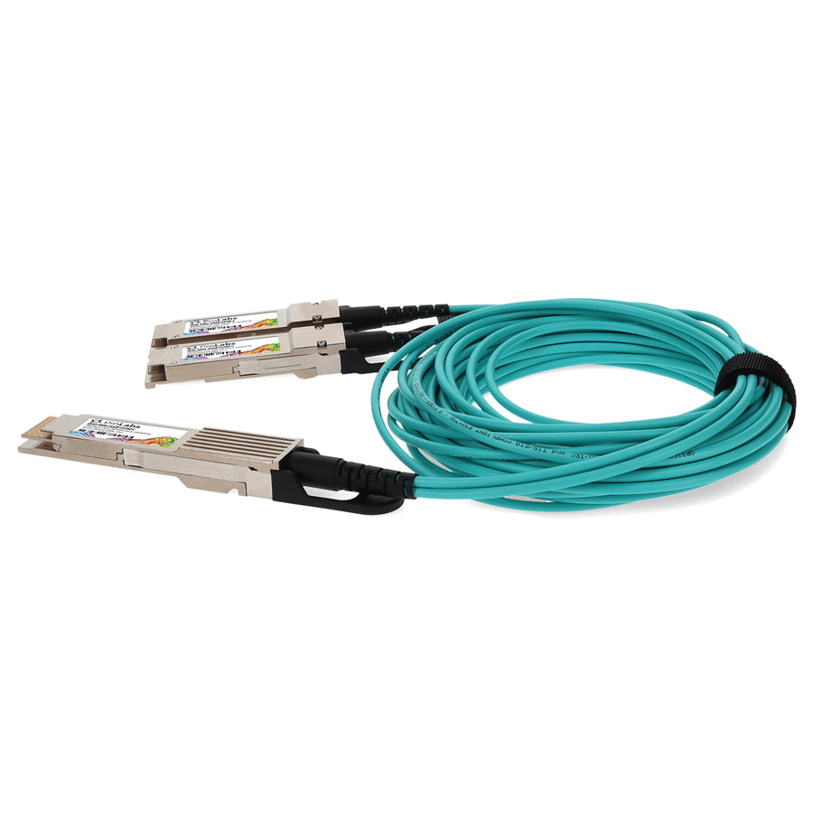 Prolabs MSA and TAA Compliant 200GBase-AOC QSFP28-DD to 2xQSFP28 NRZ Active Optical Cable (850nm, MMF, 15m)