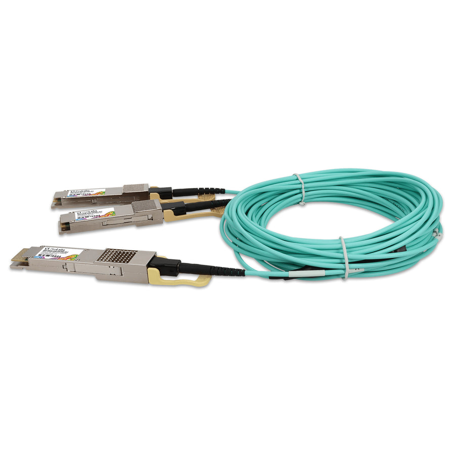 Prolabs Arista Networks Compatible TAA 400GBase-AOC QSFP-DD to 2xQSFP56 Active Optical Cable (850nm, MMF, 20m)