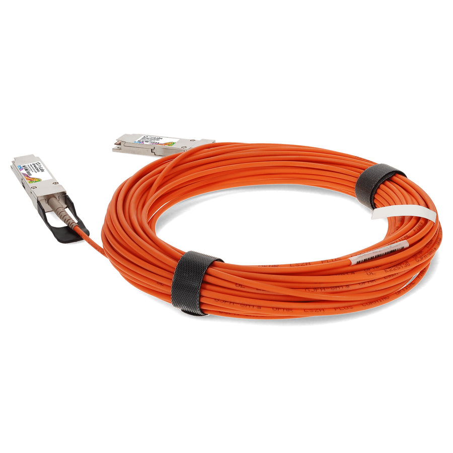 Prolabs MSA and TAA Compliant 40GBase-AOC QSFP+ to QSFP+ Orange Active Optical Cable (850nm, MMF, 25m)