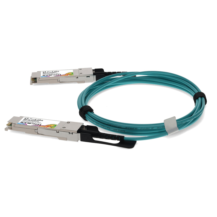 Prolabs MSA and TAA Compliant 40GBase-AOC QSFP+ Active Optical Cable (850nm, MMF, 5m, Plenum)