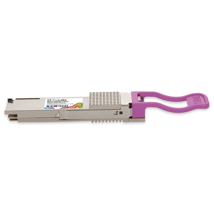 Prolabs Alcatel-Lucent Nokia Compatible TAA 100GBase-ZR4 Lite BX QSFP28 Transceiver (SMF, 1272.55nmTx/1310.19nmRx, 70km, LC, DOM)