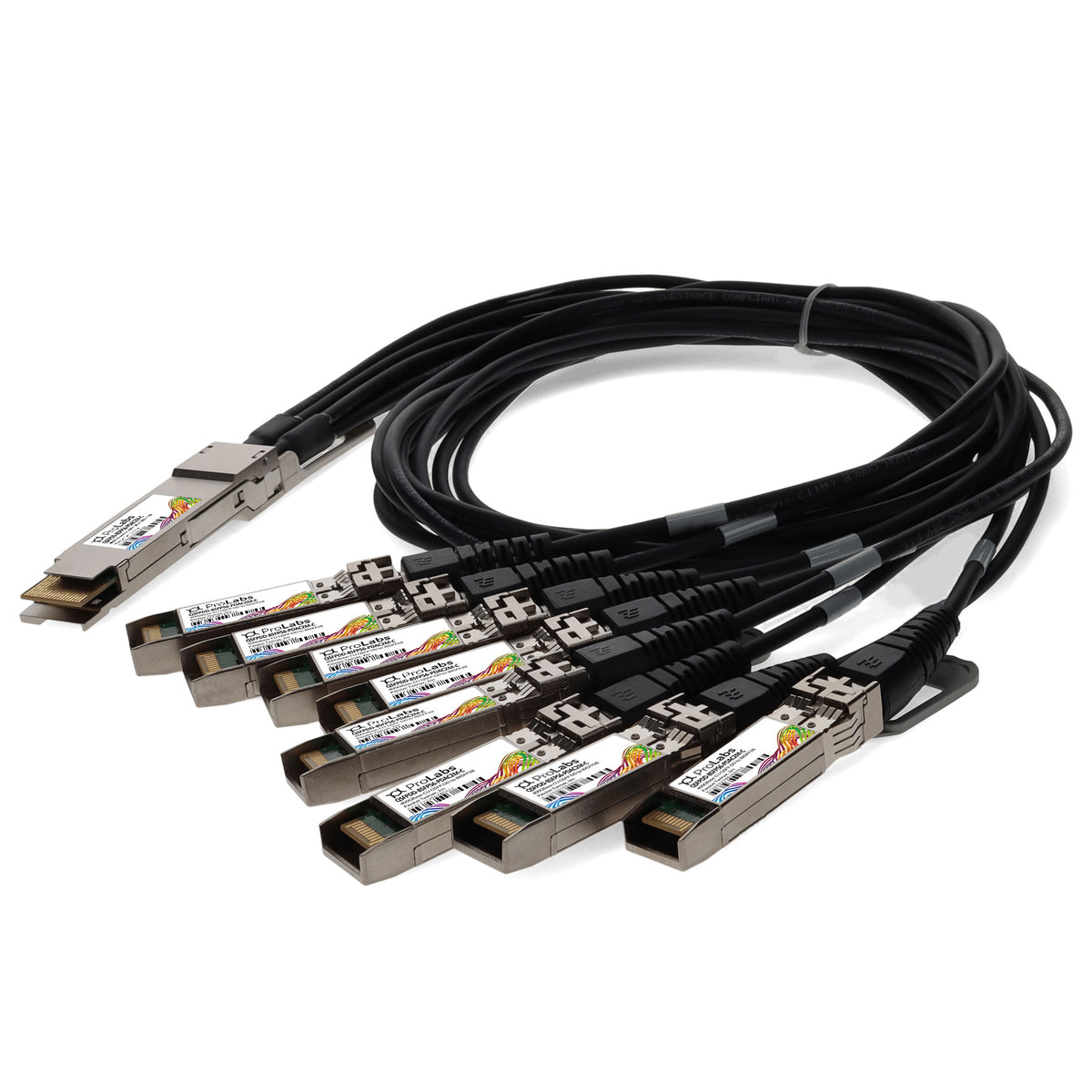 Prolabs MSA and TAA Compliant 400GBase-CU QSFP-DD 400G to 8xSFP56 Direct Attach Cable (Passive Twinax, 2m)