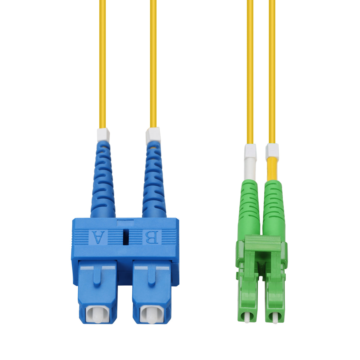 25m SC to ALC Yellow OS2 Duplex OFNP (Plenum-Rated) SMF Fiber Patch Cable