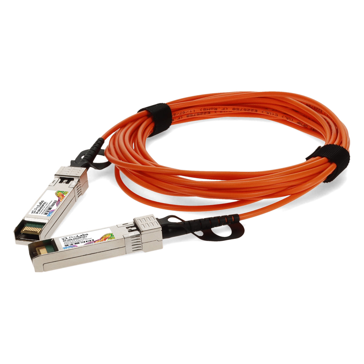Prolabs MSA and TAA Compliant 10GBase-AOC SFP+ to SFP+ OFNP (Plenum-rated) Orange Active Optical Cable (850nm, MMF, 5m)