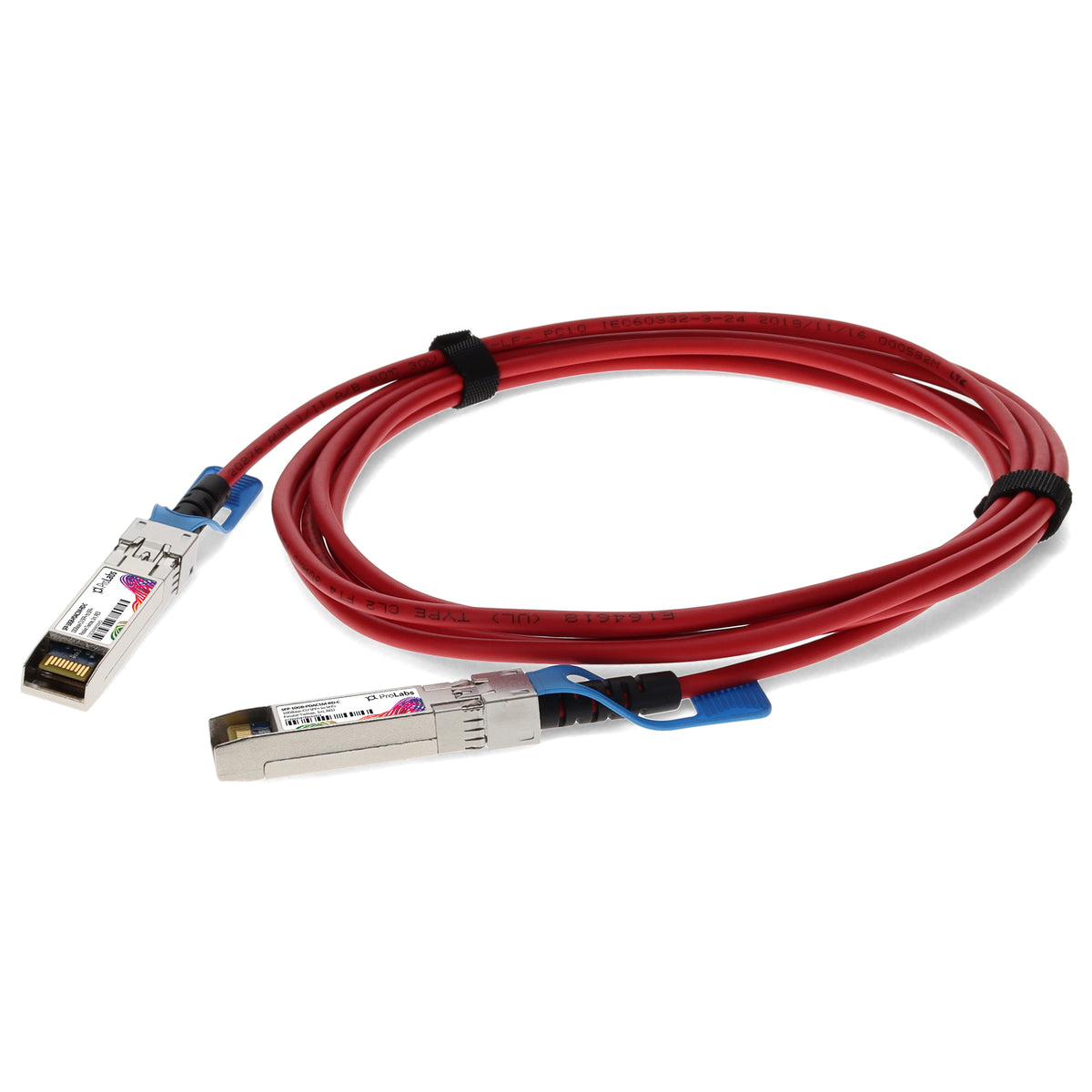 Prolabs MSA and TAA 10GBase-CU SFP+ Red Direct Attach Cable (Passive Twinax, 1m)