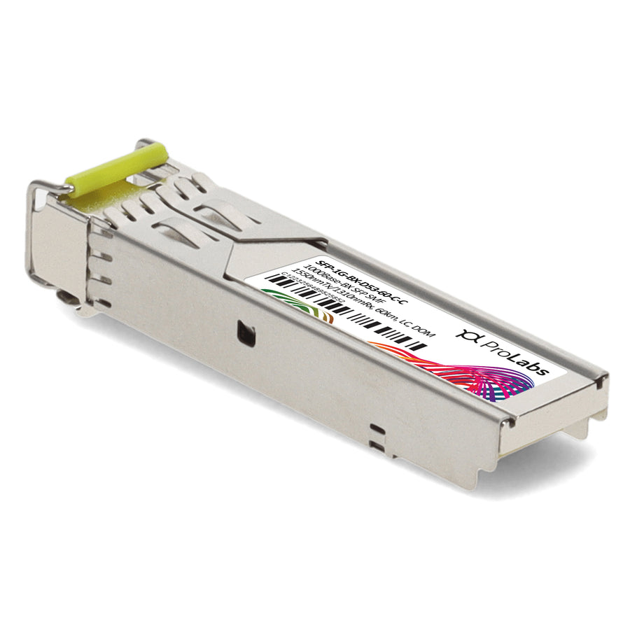 Prolabs Cisco Compatible TAA 1000Base-BX SFP Transceiver (SMF, 1550nmTx/1310nmRx, 60km, LC, DOM)