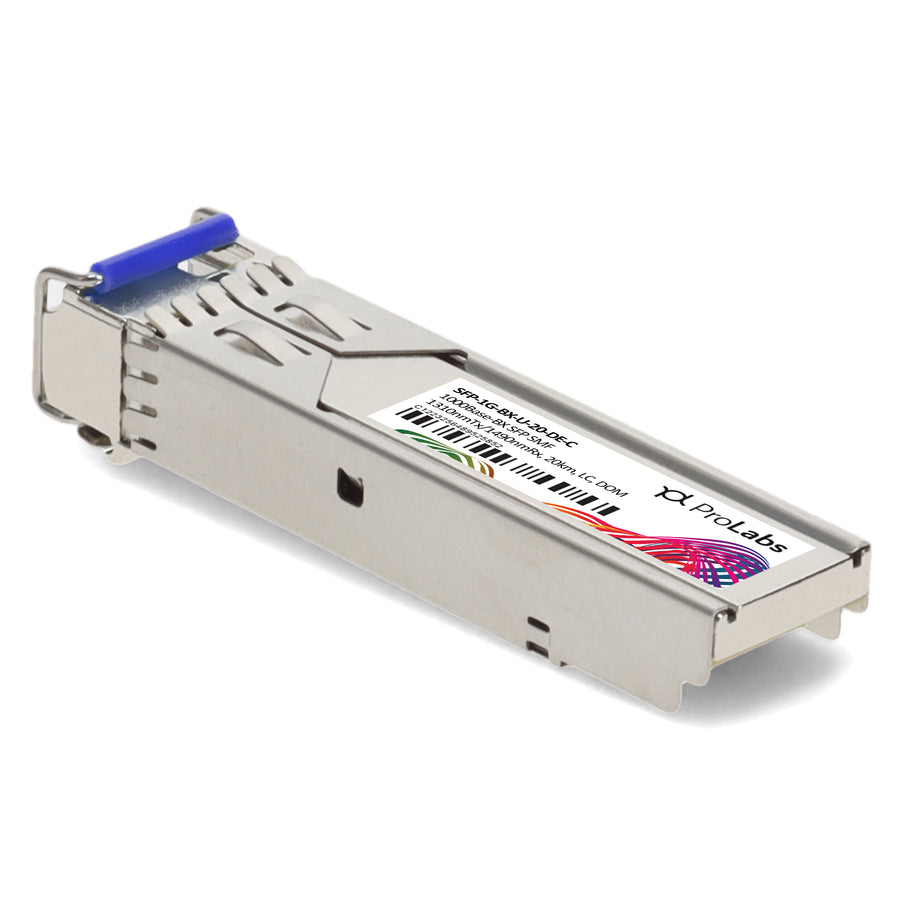 Prolabs Dell Compatible TAA 1000Base-BX SFP Transceiver (SMF, 1310nmTx/1490nmRx, 20km, LC, DOM)