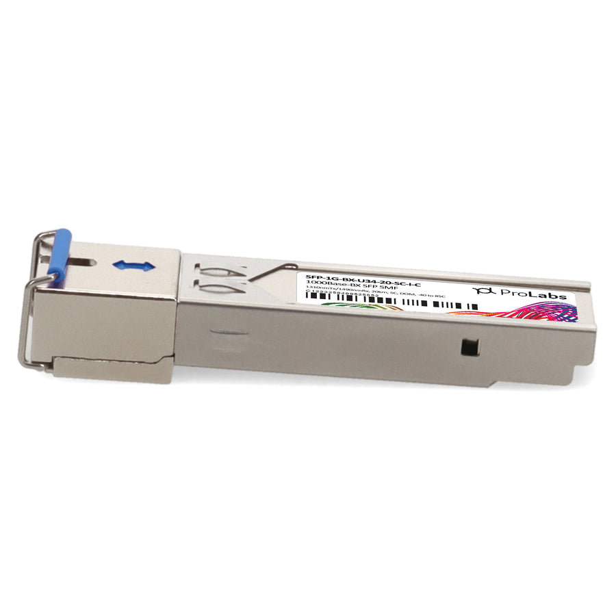 Prolabs MSA and TAA 1000Base-BX SFP Transceiver (SMF, 1310nmTx/1490nmRx, 20km, SC, DOM, -40 to 85C)
