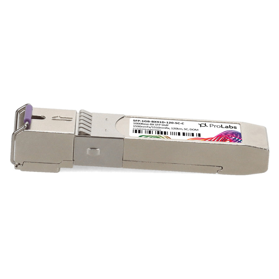 Prolabs MSA and TAA 1000Base-BX SFP Transceiver (SMF, 1590nmTx/1510nmRx, 120km, SC, DOM)