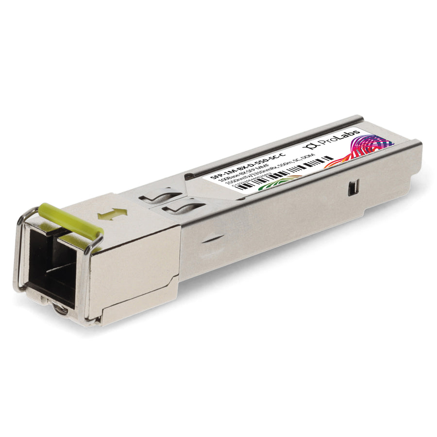 Prolabs MSA and TAA 1000Base-BX SFP Transceiver (MMF, 1550nmTx/1310nmRx, 550m, SC, DOM)