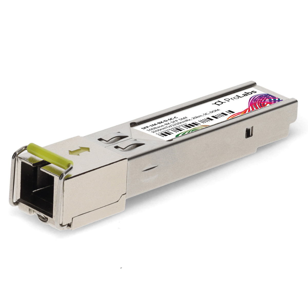 Prolabs MSA and TAA Compliant 100Base-BX SFP Transceiver (SMF, 1550nmTx/1310nmRx, 20km, SC, DOM)