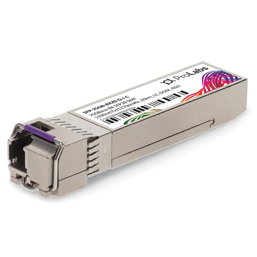 Prolabs MSA and TAA 25GBase-BX SFP28 Transceiver (SMF, 1330nmTx/1270nmRx, 20km, LC, -40 to 85C)