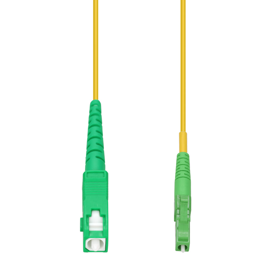 1m ASC to ALC Yellow OS2 Simplex OFNP (Plenum-Rated) SMF Fiber Patch Cable