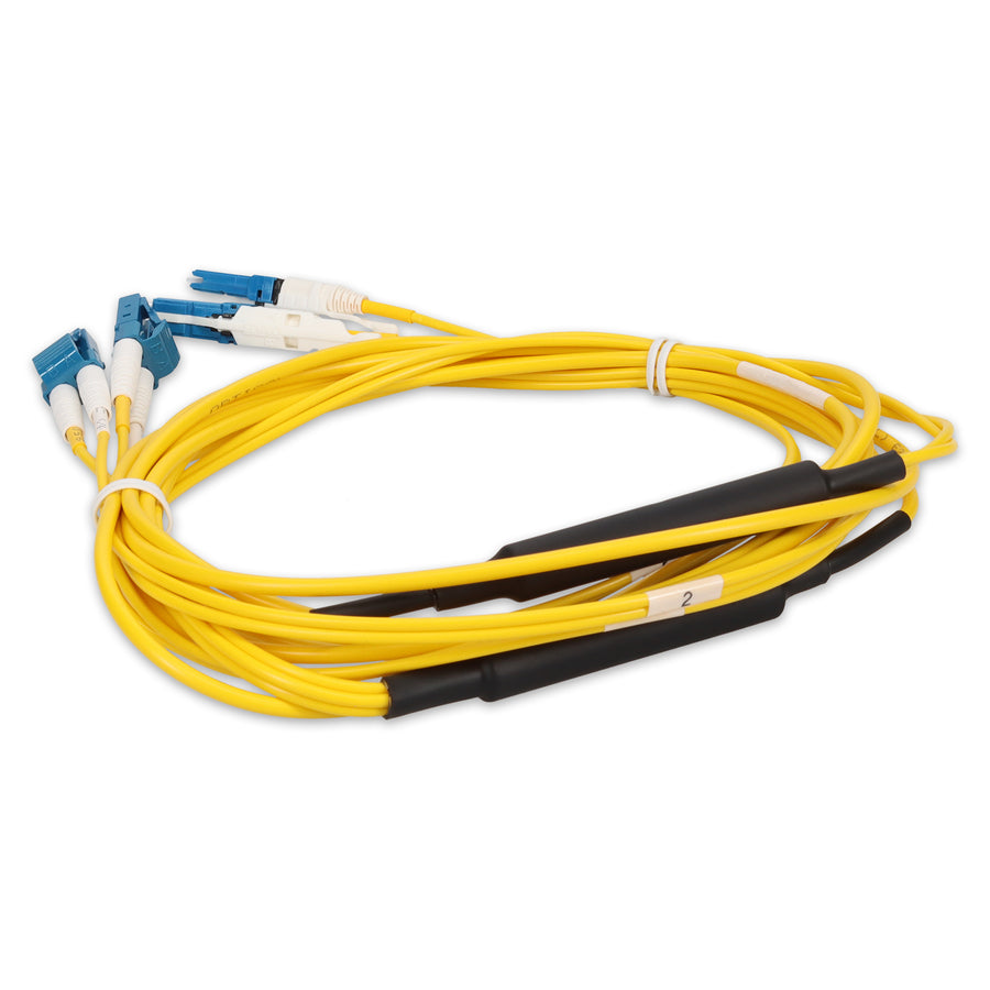3m 2xCS to 2xLC Yellow OS2 Quadplex OFNR (Riser-Rated) SMF Fiber Patch Cable