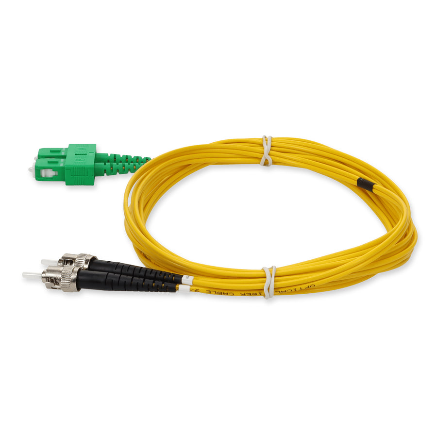 1m ASC to ST Yellow OS2 Duplex OFNR (Riser-Rated) SMF Fiber Patch Cable