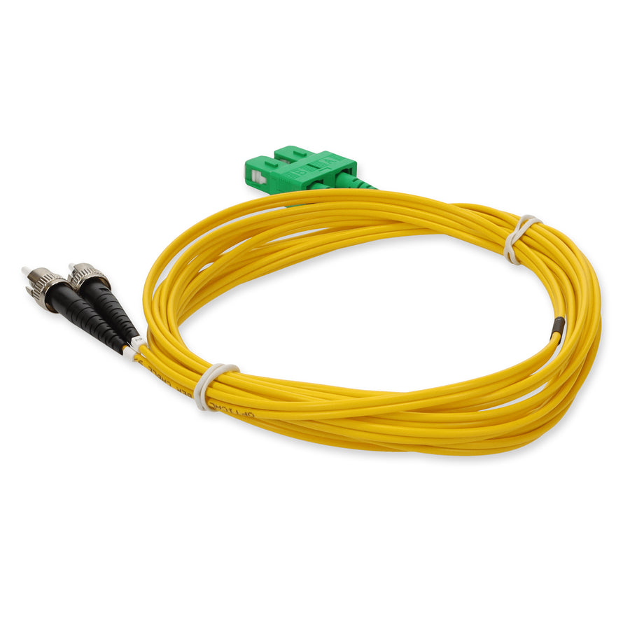1m ASC to ST Yellow OS2 Duplex OFNR (Riser-Rated) SMF Fiber Patch Cable