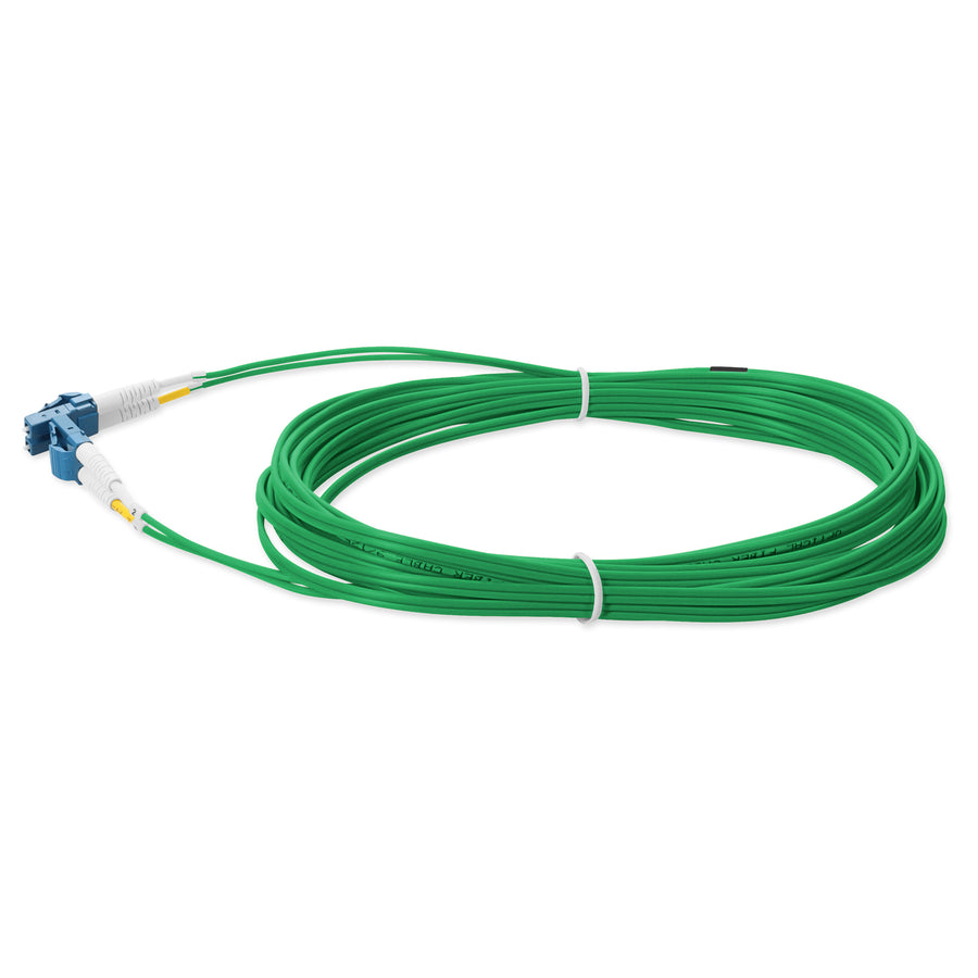 1.5m LC to LC Green OS2 Duplex OFNR (Riser-Rated) SMF Fiber Patch Cable