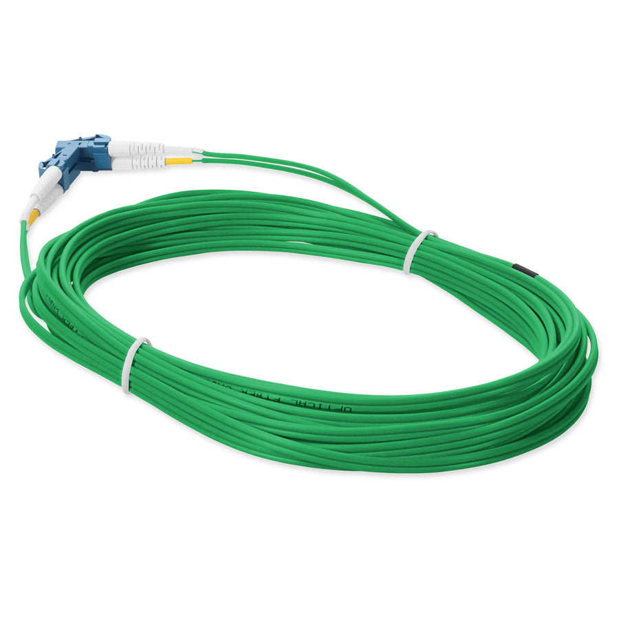 1.5m LC to LC Green OS2 Duplex OFNR (Riser-Rated) SMF Fiber Patch Cable