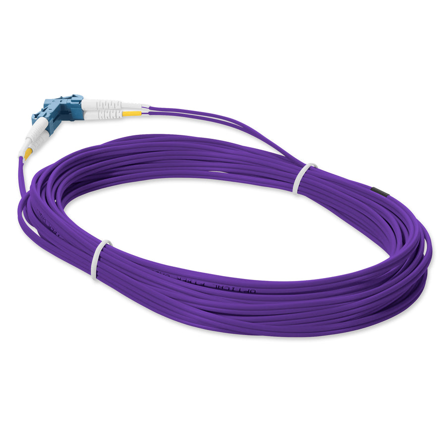 10m LC to LC Purple OS2 Duplex OFNR (Riser-Rated) SMF Fiber Patch Cable