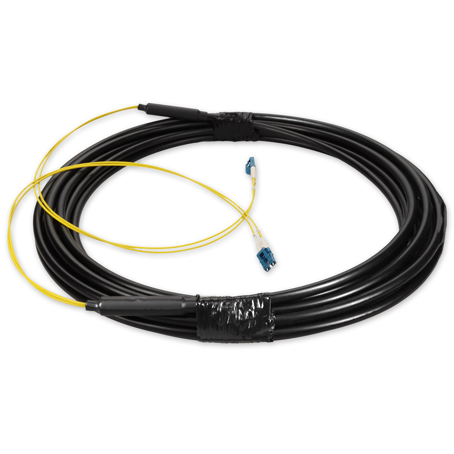 10m LC to LC Black OS2 Duplex OFNR (Riser-Rated) SMF Fiber Outdoor Patch Cable