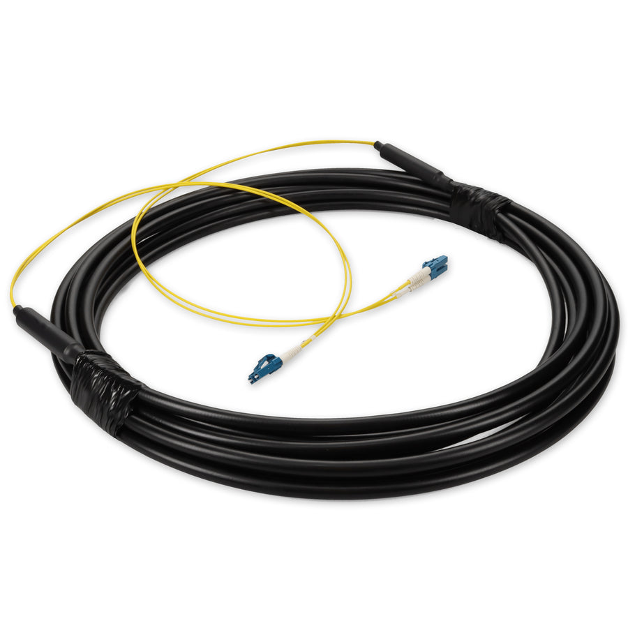 10m LC to LC Black OS2 Duplex OFNR (Riser-Rated) SMF Fiber Outdoor Patch Cable