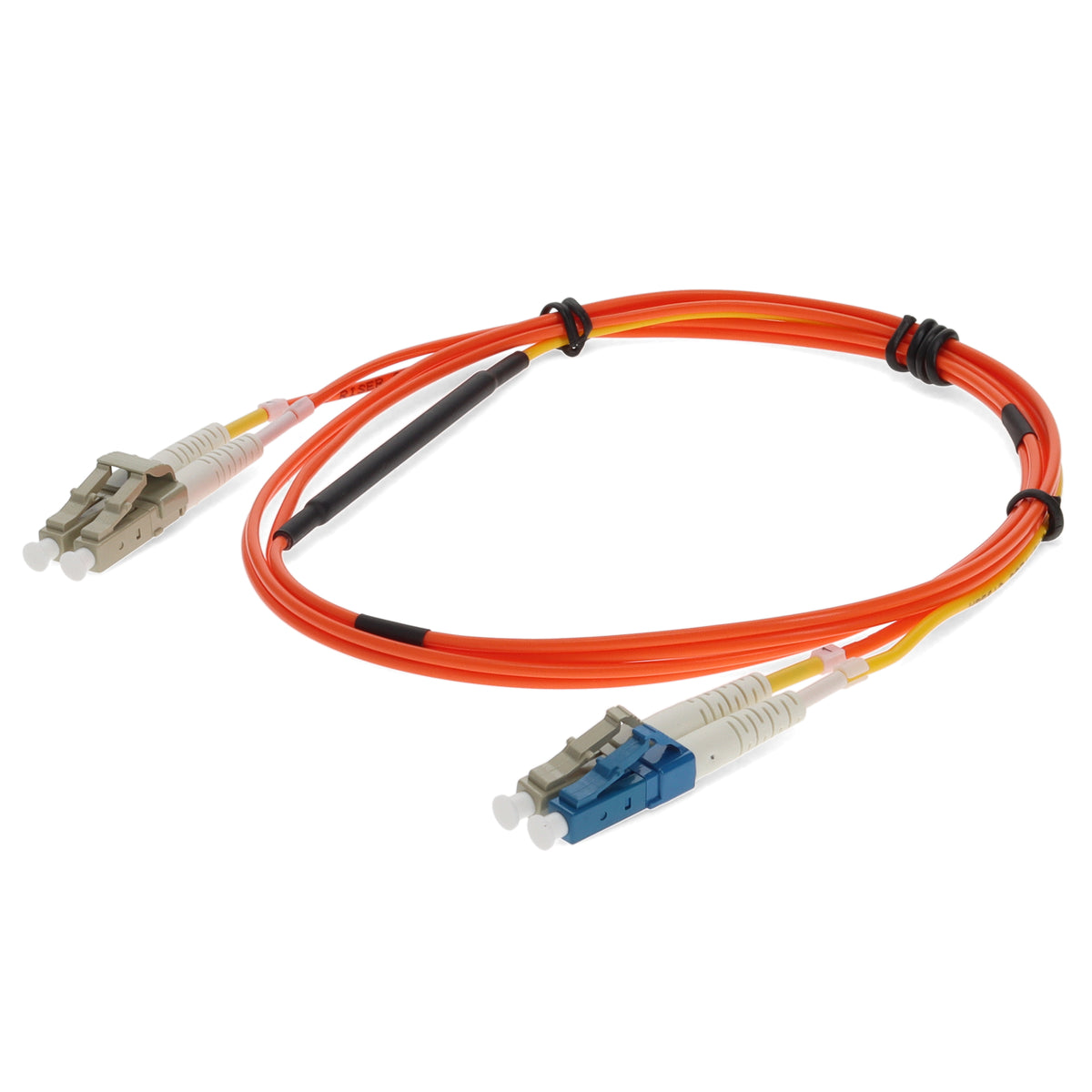 2m LC (Male) Orange OM2 to LC (Male) Yellow OS2 Duplex OFNR Mode Conditioning Cable