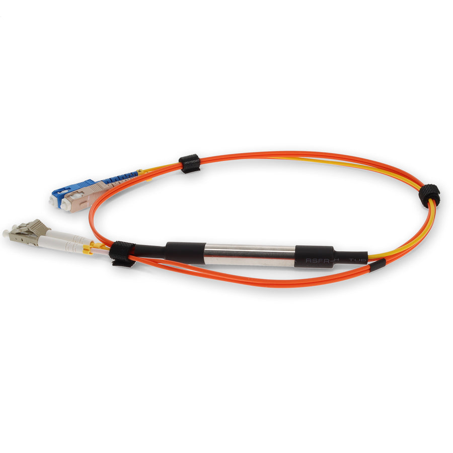 3m LC to SC OM1 & OS1 Duplex OFNR (Riser-Rated) Fiber Mode Conditioning Cable
