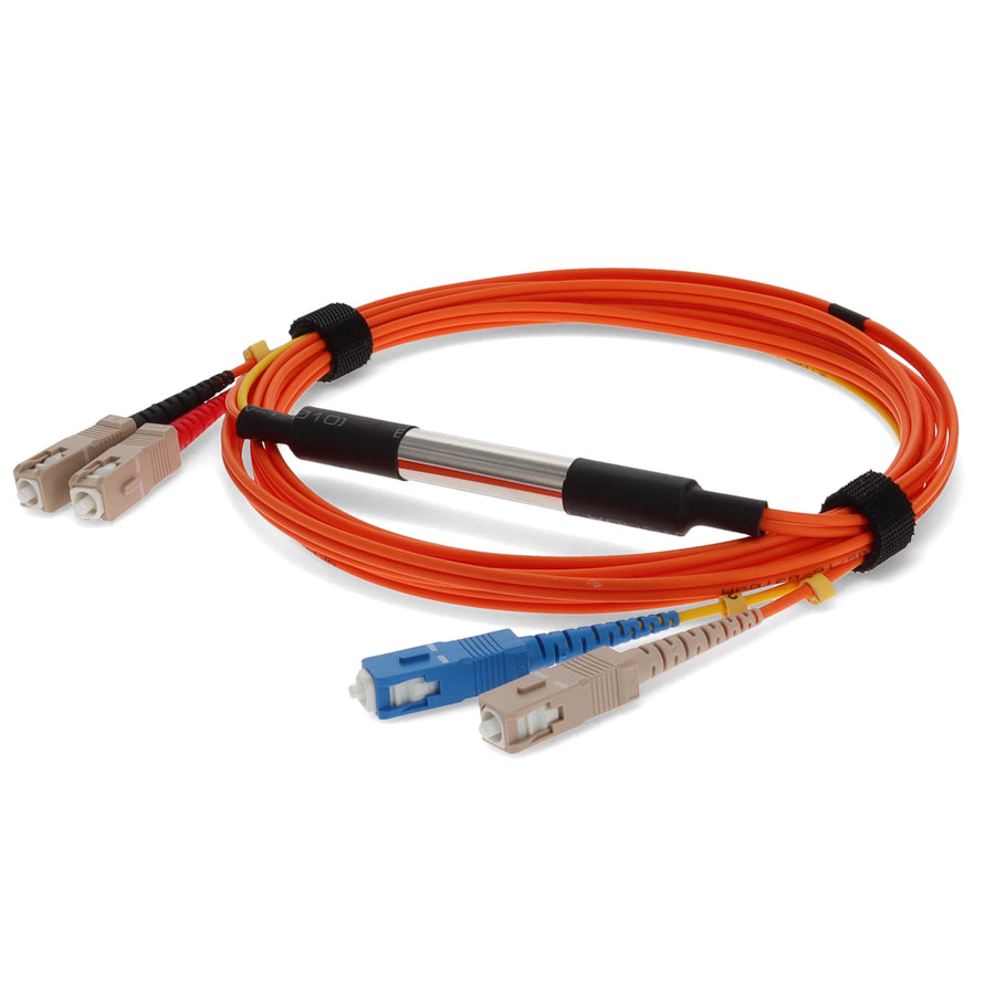 3m SC (Male) Orange OM1 to SC (Male) Yellow OS2 Duplex OFNR Mode Conditioning Cable