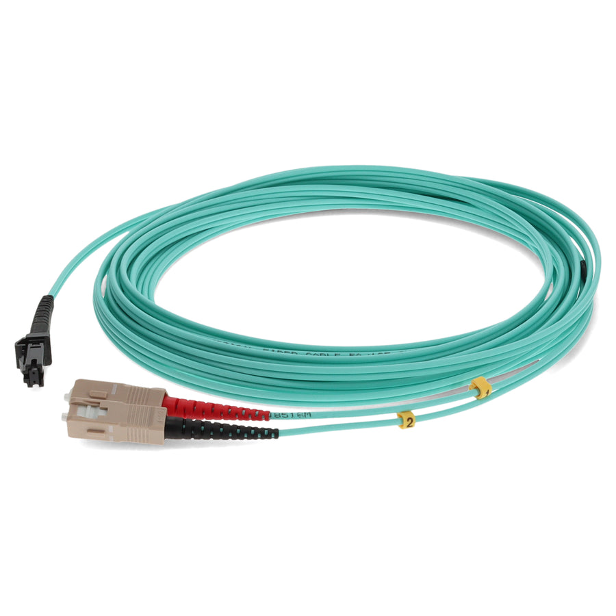 7m SC to MT-RJ Aqua OM3 Duplex OFNR (Riser-Rated) Fiber Patch Cable