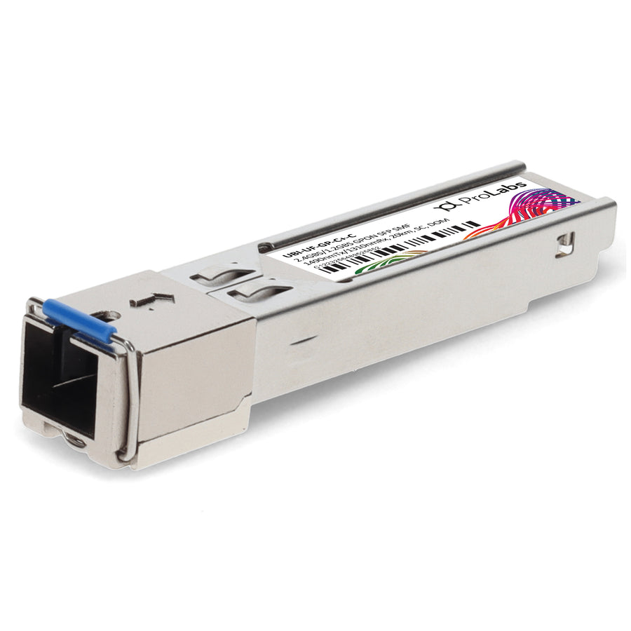 Prolabs Ubiquiti Compatible TAA 2.4Gbs/1.2Gbs-C+ SFP Transceiver (SMF, 1490nmTx/1310nmRx, 20km, SC, DOM)