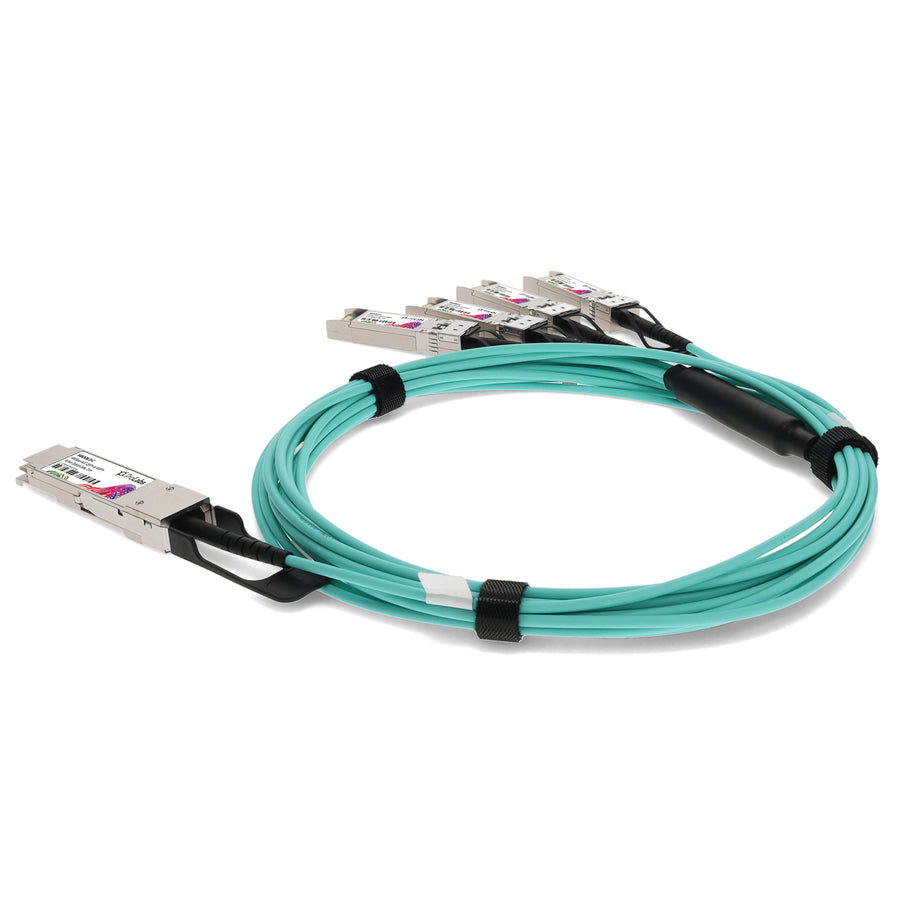 Prolabs Intel X4AOCBL15 Compatible TAA Compliant 40GBase-AOC QSFP+ to 4xSFP+ Active Optical Cable (850nm, MMF, 15m)