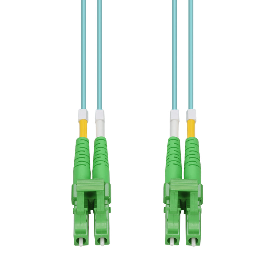  1m ALC to ALC Aqua OM4 Duplex OFNP (Plenum-Rated) Fiber Patch Cable
