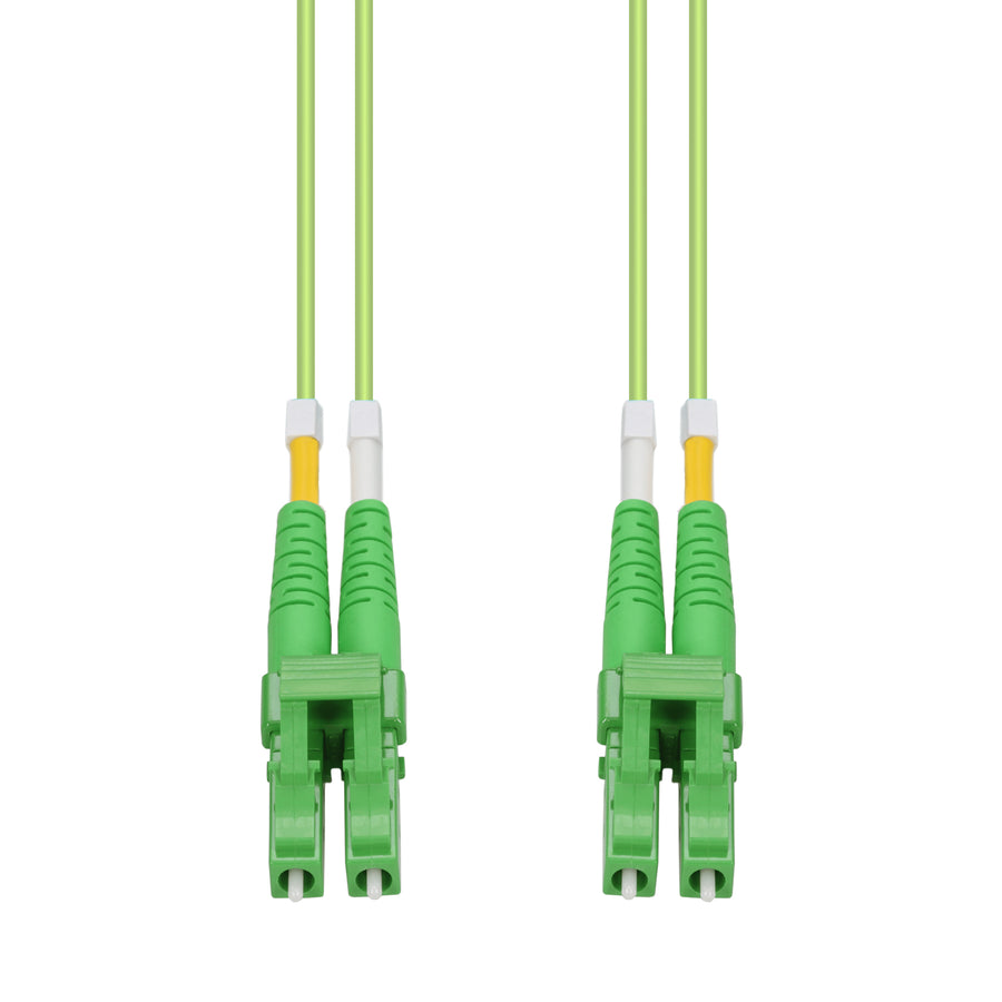 25m ALC to ALC Lime Green OM5 Duplex OFNR (Riser-Rated) Fiber Patch Cable