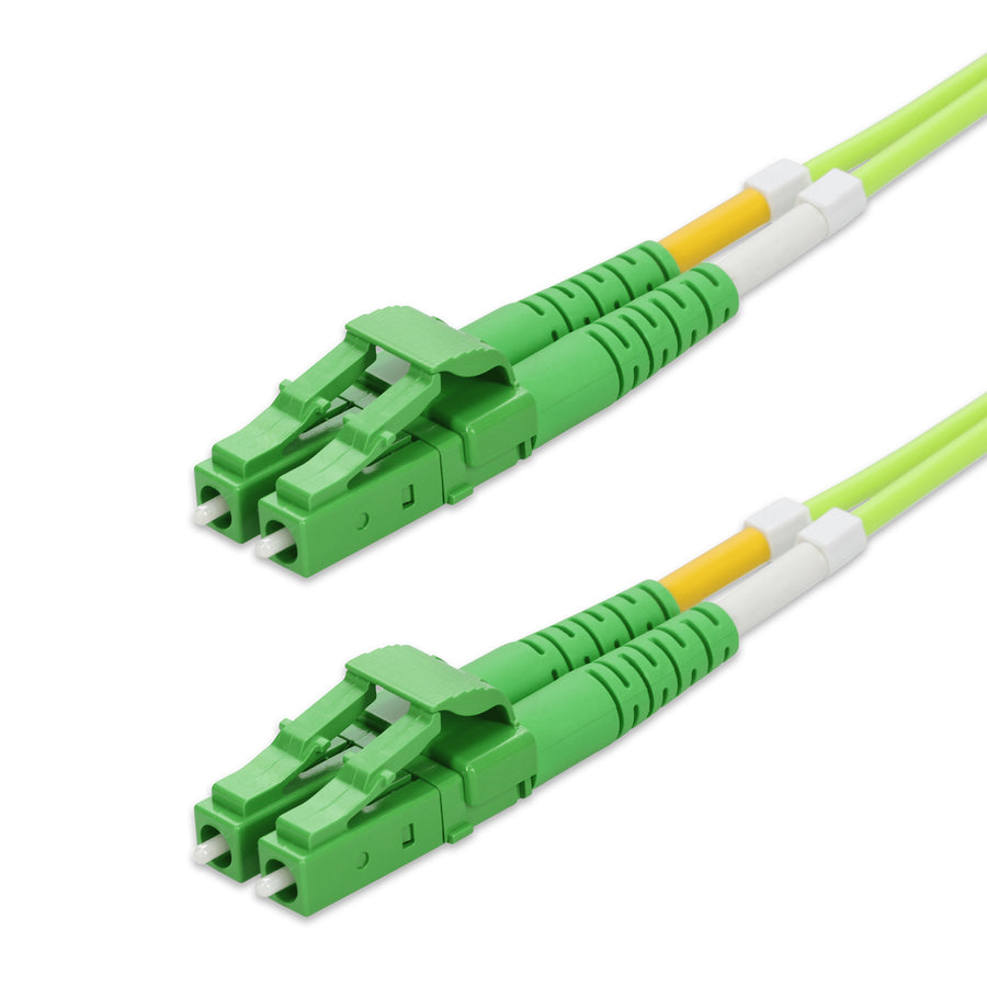  25m ALC to ALC Lime Green OM5 Duplex OFNR (Riser-Rated) Fiber Patch Cable