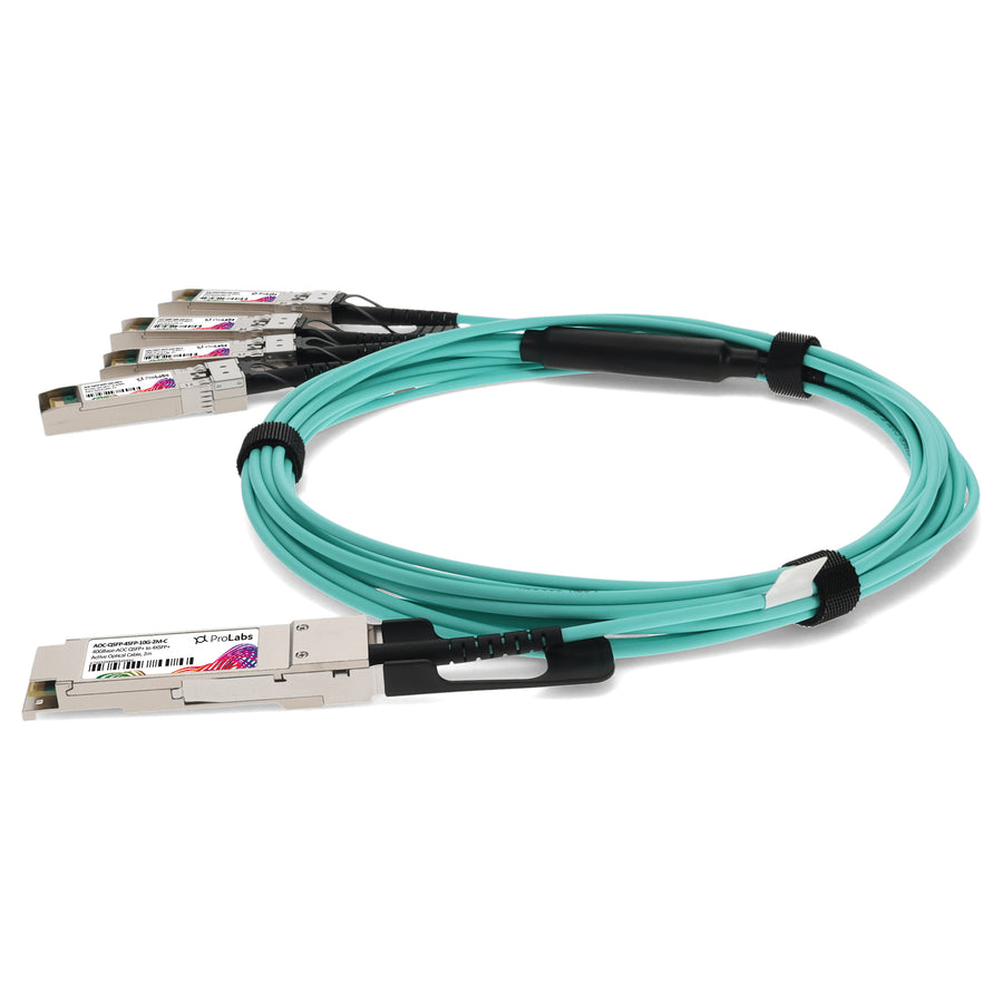 Prolabs Dell AOC-QSFP-4SFP-10G-2M Compatible TAA Compliant 40GBase-AOC QSFP+ to 4xSFP+ Direct Attach Cable (850nm, Fiber, 2m)