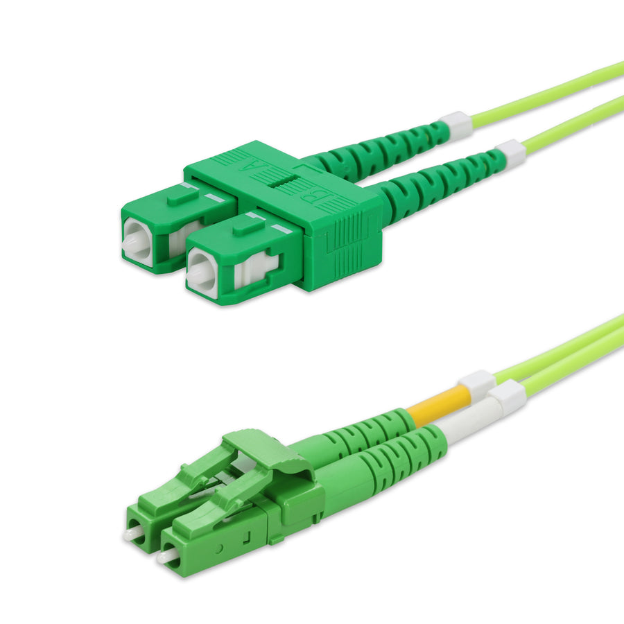  7m ASC to ALC Lime Green OM5 Duplex OFNP (Plenum-Rated) Fiber Patch Cable
