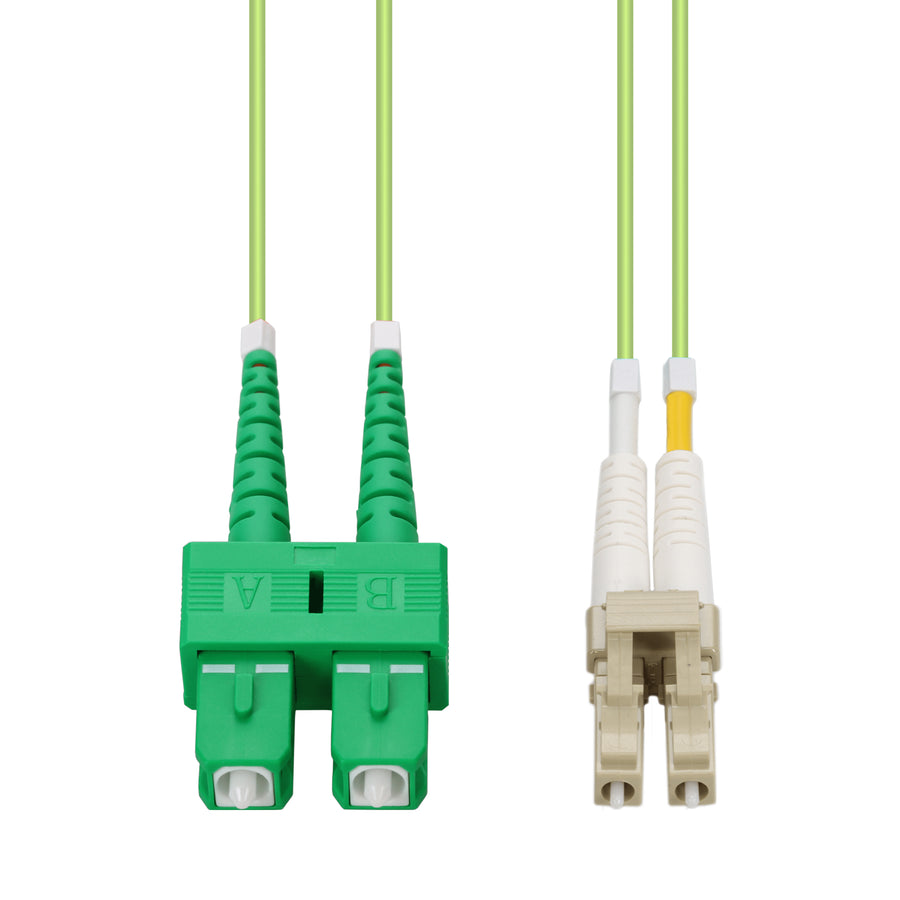  25m ASC to LC Lime Green OM5 Duplex LSZH Fiber Patch Cable