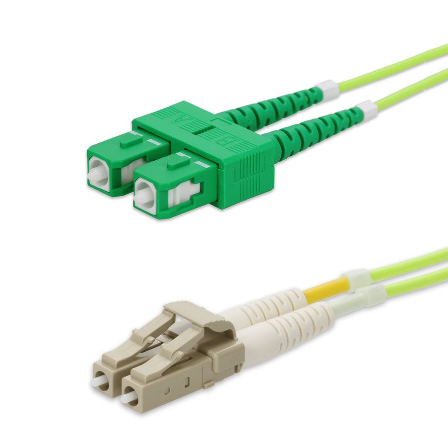  5m ASC to LC Lime Green OM5 Duplex LSZH Fiber Patch Cable