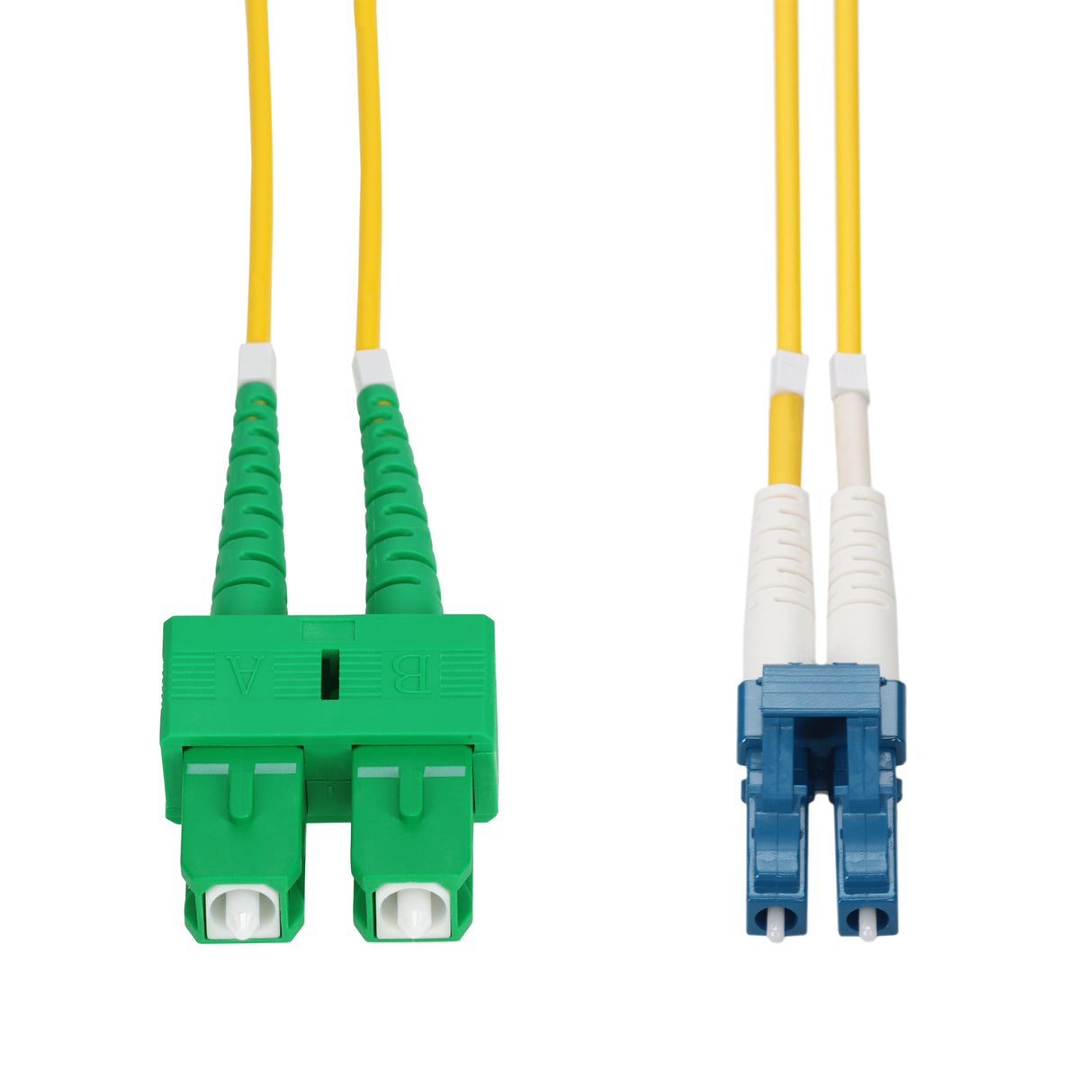  3m ASC to LC Yellow OS2 Duplex OFNR (Riser-Rated) SMF Fiber Patch Cable with 1.2mm OD Jacket