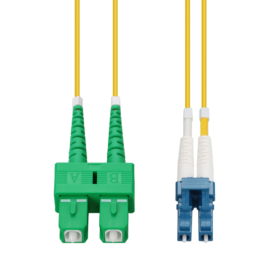  25m ASC to LC Yellow OS2 Duplex OFNR (Riser-Rated) SMF Fiber Patch Cable
