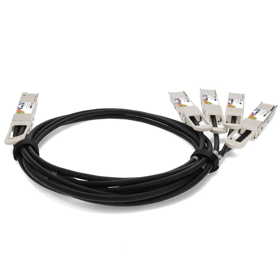 Prolabs Arista Networks CAB-D-4Q-200G-1M Compatible TAA Compliant 200GBase-CU QSFP-DD 200G to 4xQSFP28 50G NRZ Direct Attach Cable (Passive Twinax, 1m)