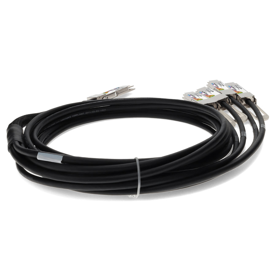 Prolabs Arista Networks CAB-D-4Q-400G-3M Compatible TAA 400GBase-CU QSFP-DD 400G to 4xQSFP56 100G PAM-4 Direct Attach Cable (Passive Twinax, 3m)