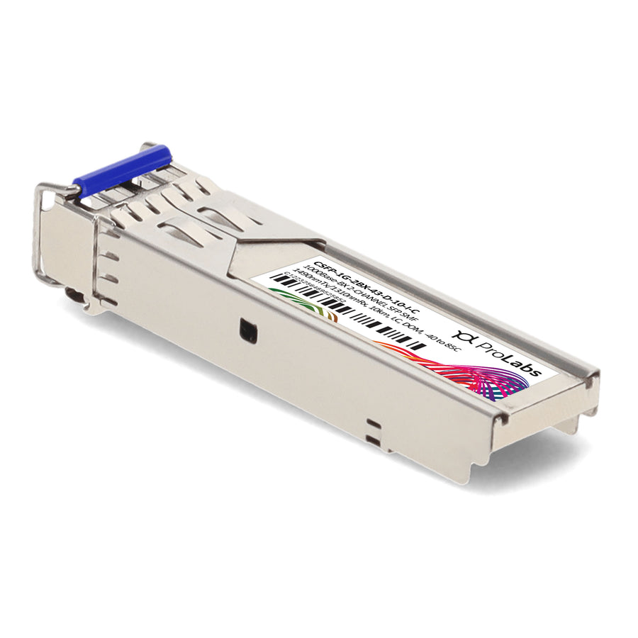 Prolabs MSA and TAA Compliant 1000Base-BX 2-Channel SFP Transceiver (SMF, 1490nmTx/1310nmRx, 10km, LC, DOM, -40 to 85C)